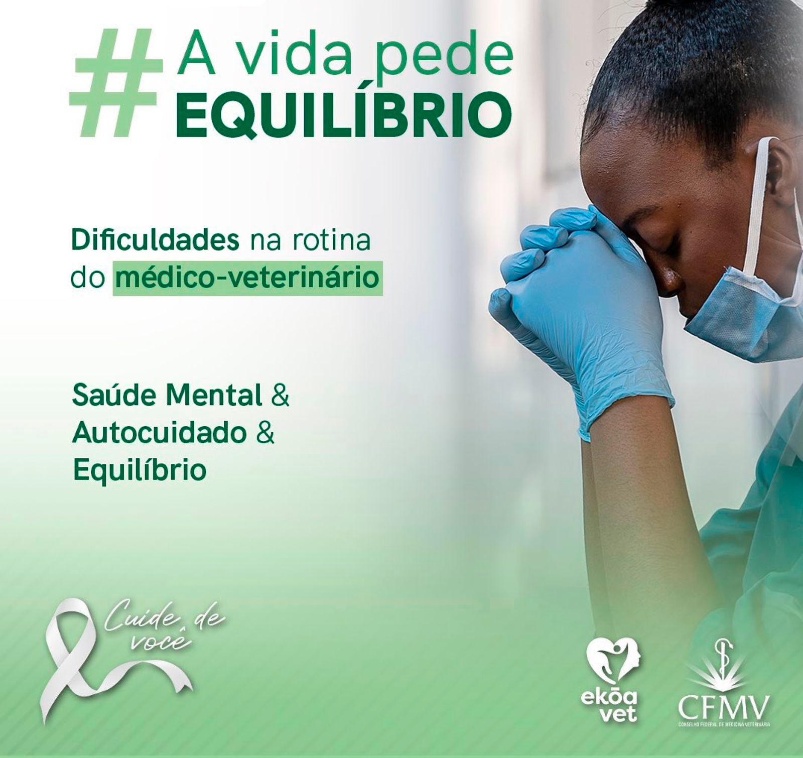 CFMV e Ekôa Vet realizam campanha sobre saúde mental para médicos-veterinários